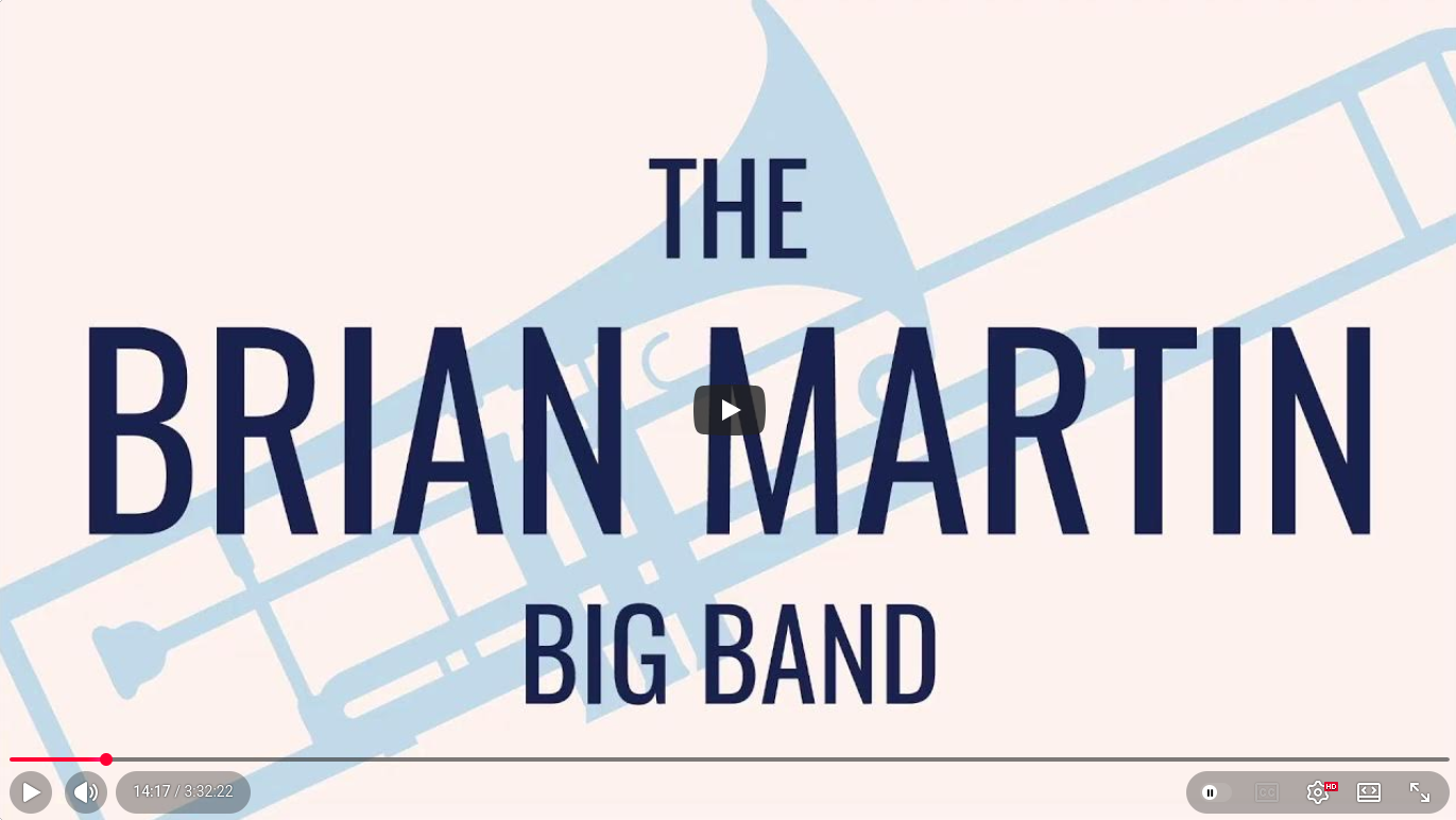 The Brian Martin Big Band live at Noce. Click to watch on YouTube.
